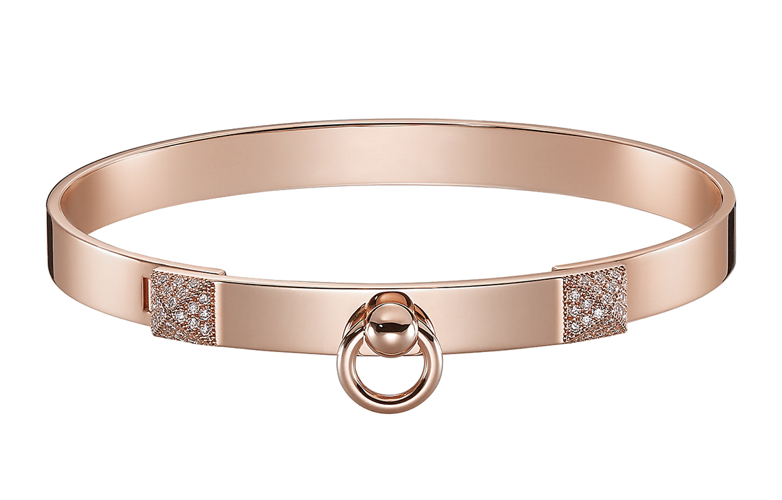 HERMES Rose Gold Lock Style Bracelet Unisex Couple Design. H115405B-00 圖 2