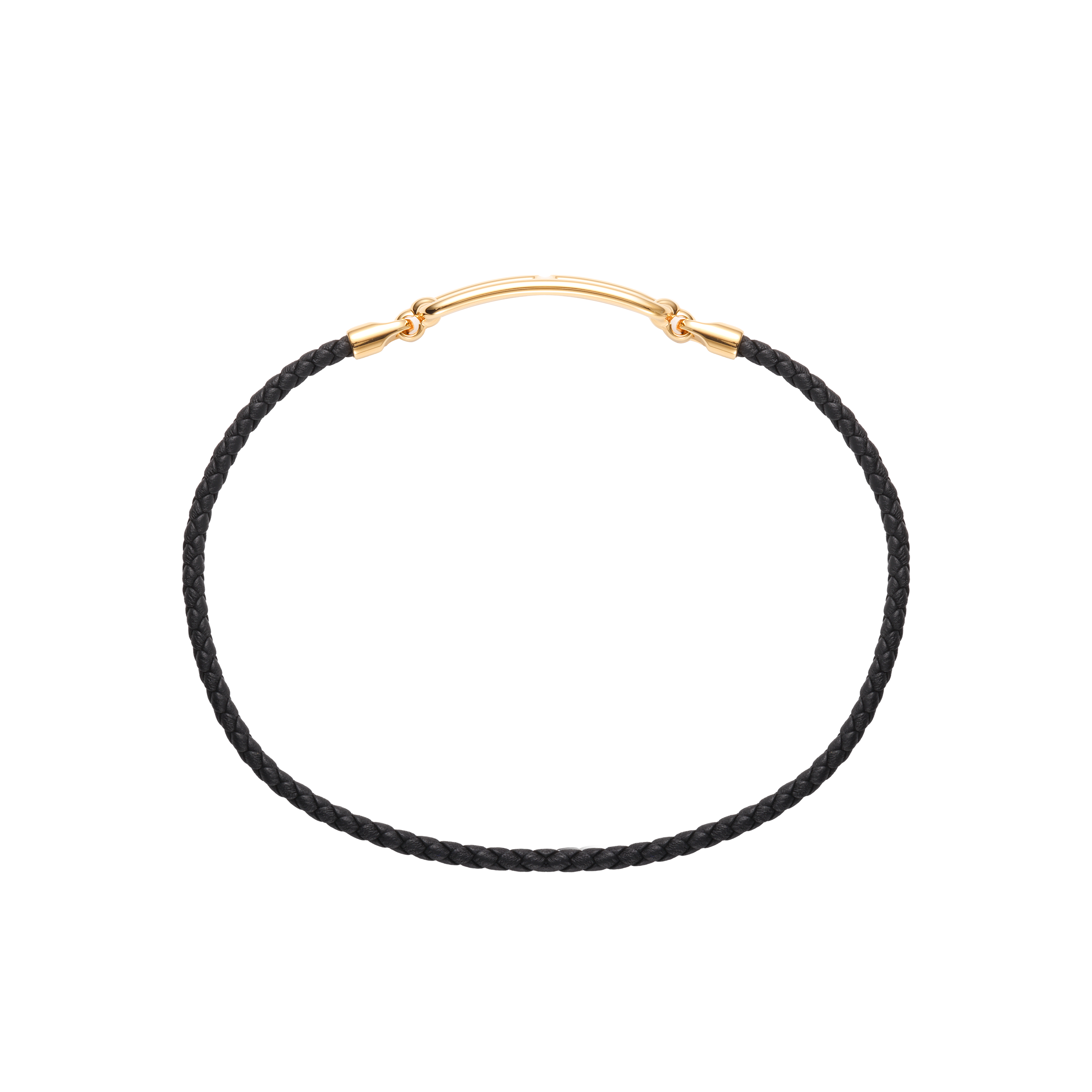 HERMES Roulis Double Tour Black Gold Pig Nose Braided Leather Bracelet Unisex. H071727F89-T2 圖 4