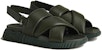 Sandal Rata HERMES Hujung Bulat 'Hijau Gelap' H232868Z-H4N