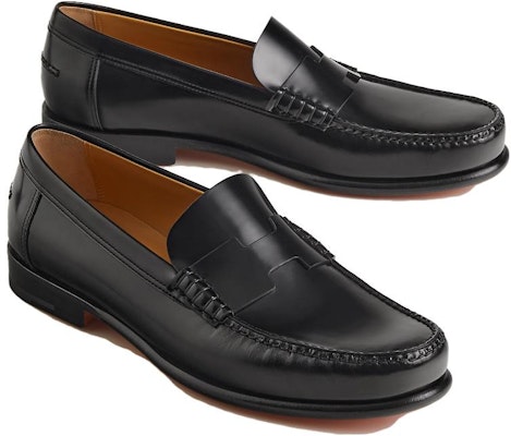 에르메스 블랙 라운드 토 로퍼 H151424Z-H02 Shop 에르메스 블랙 라운드 토 로퍼 H151424Z-H02