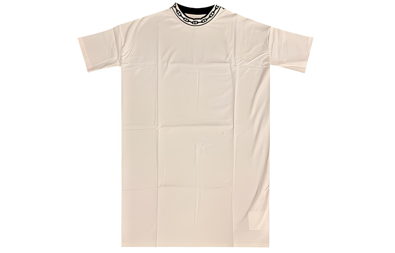 HERMES Round Neck Pullover Short Sleeve Dress Beige Pig Nose Design. H1H4504D290