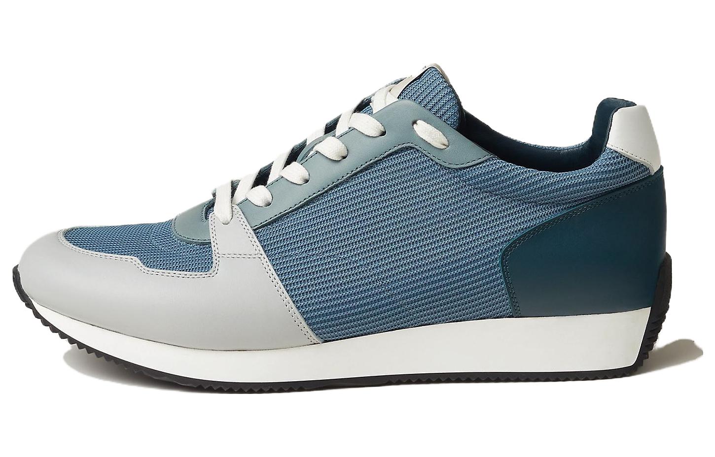 HERMES Round Toe Lace-Up Low Top 'Sky Blue' H232870Z-HQ8