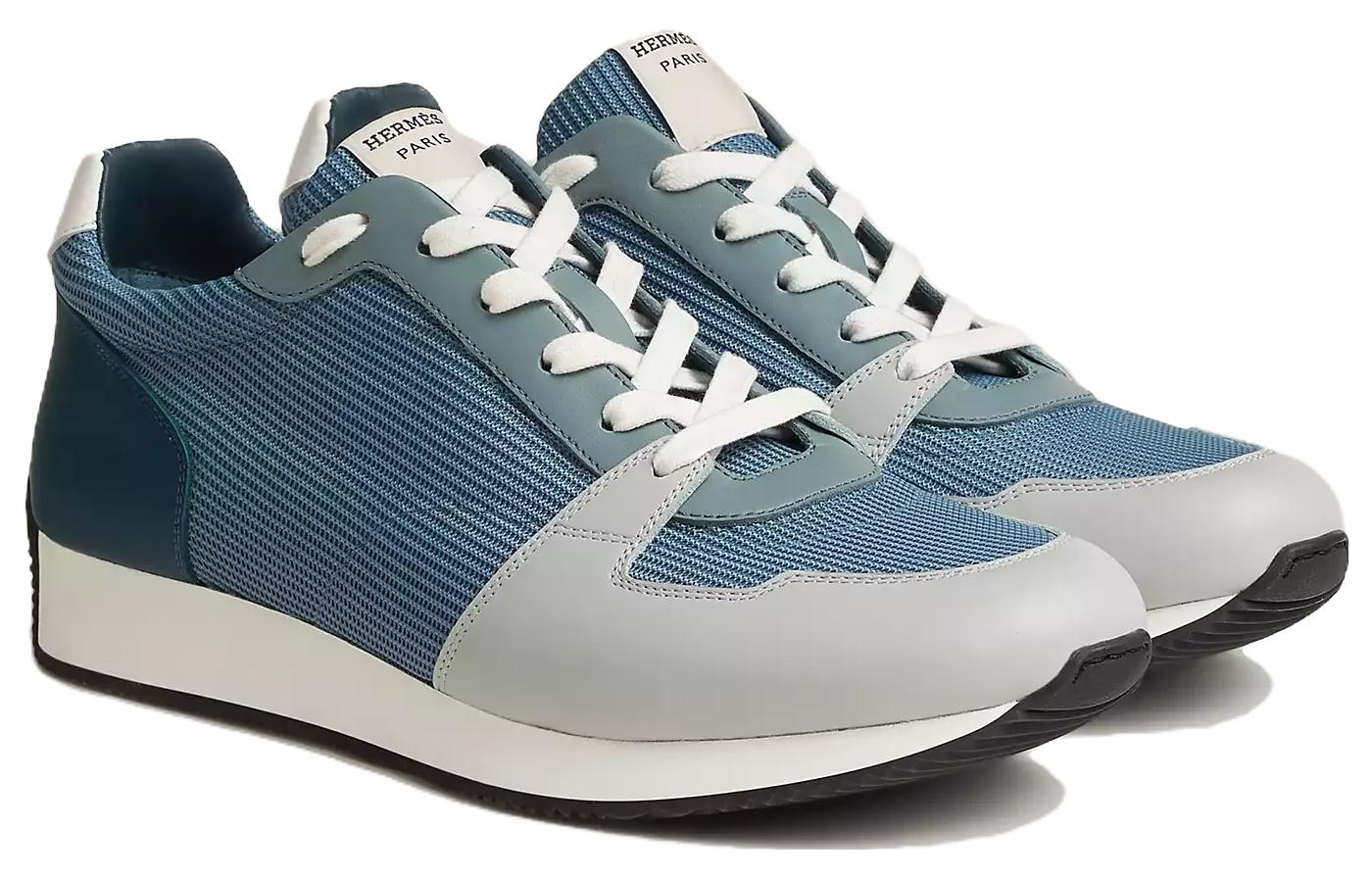Lookbook エルメス スカイブルー ラウンドトゥ レースアップ ローカット H232870Z-HQ8