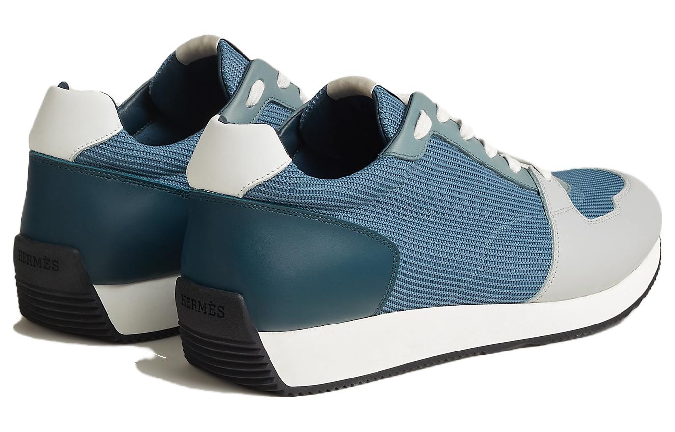 Shop エルメス スカイブルー ラウンドトゥ レースアップ ローカット H232870Z-HQ8