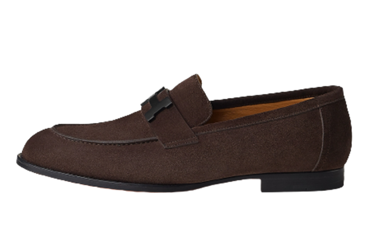 HERMES Round Toe Slip-On Loafer 'Brown' H232902Z-AME