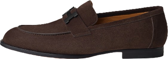 HERMES Round Toe Slip-On Loafer 'Brown' H232902Z-AME HERMES Round Toe Slip-On Loafer 'Brown' H232902Z-AME