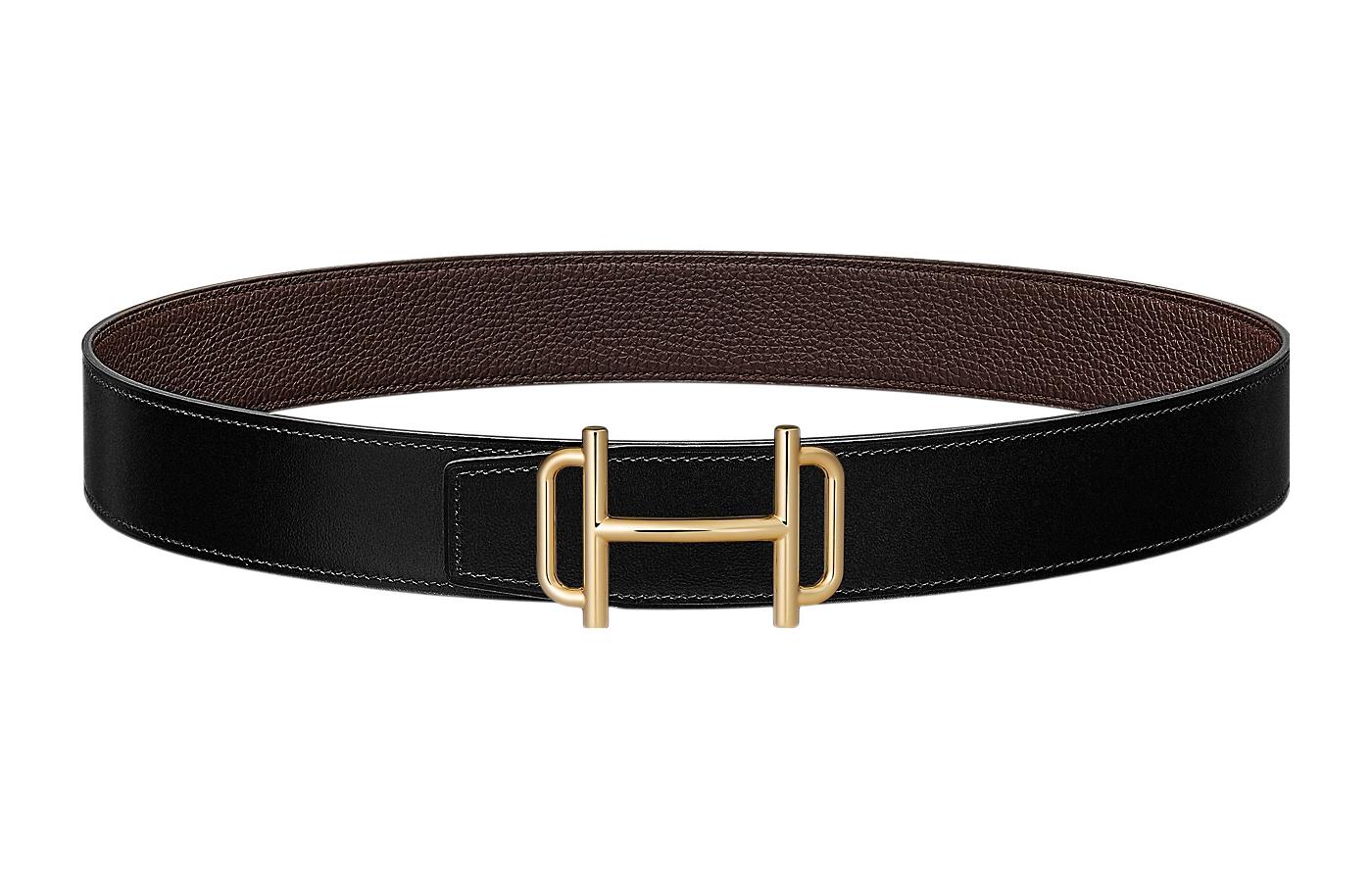 HERMES Royal Gold Buckle Reversible Togo Leather Belt for Men 38cm Wide H075370CP2K-H077971CAAB115 圖 2