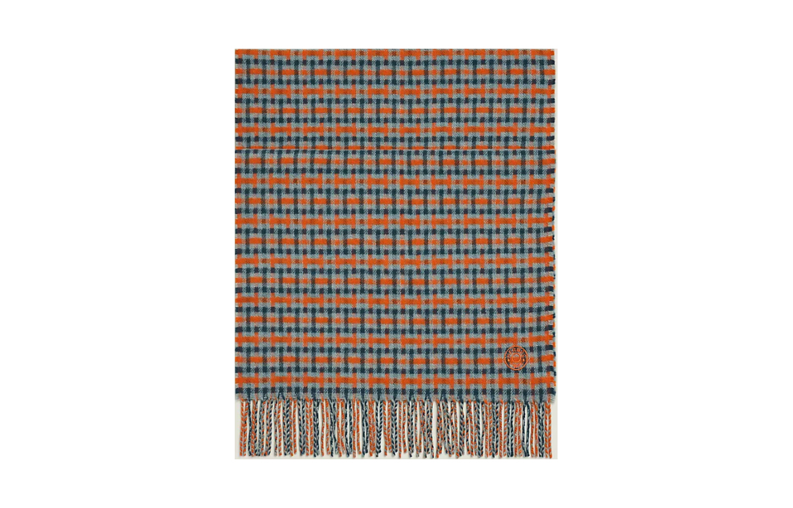 HERMES Scottish H Jacquard Knit Wool Scarf for Men Multicolor. H394083T-05 圖 2