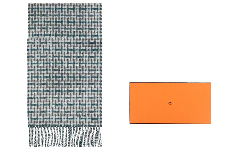 HERMES Scottish H Scarf Grey/Petroleum Blue/Light Grey H393772T-03 圖 2