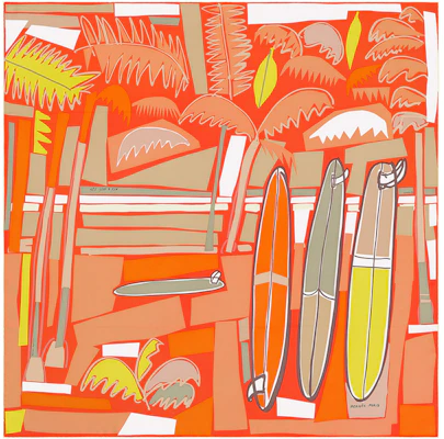 HERMES Sea Surf and Fun Scarf Orange H003161S-09 Buy HERMES Sea Surf and Fun Scarf Orange H003161S-09
