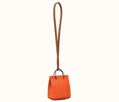 Hermes Shopping Bag Charm Orange Hermes Shopping Bag Charm Orange