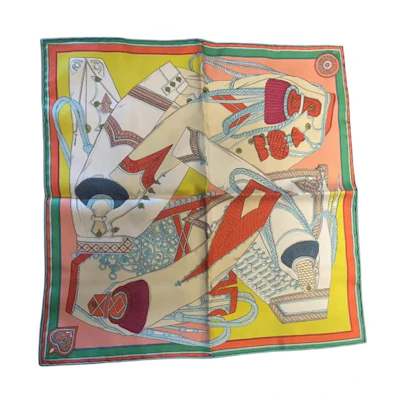 HERMES Silk Scarf - Unisex Couple Design, Multicolor. H893280S 07