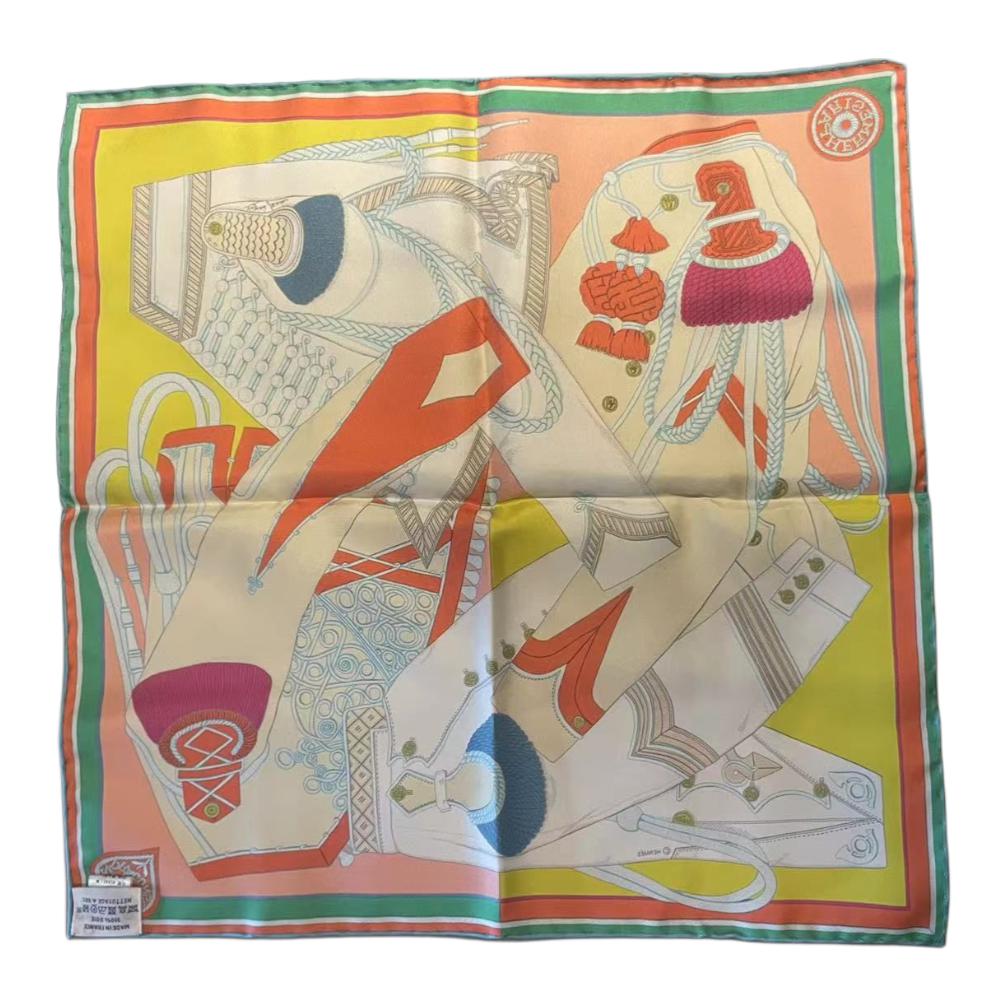 Lookbook エルメス シルク スカーフ - ユニセックス カップル デザイン, マルチカラー. H893280S 07