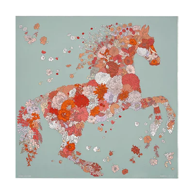 HERMES Silk Scarf "Floral Harmony" Pattern Unisex Accessories. H003904S 07