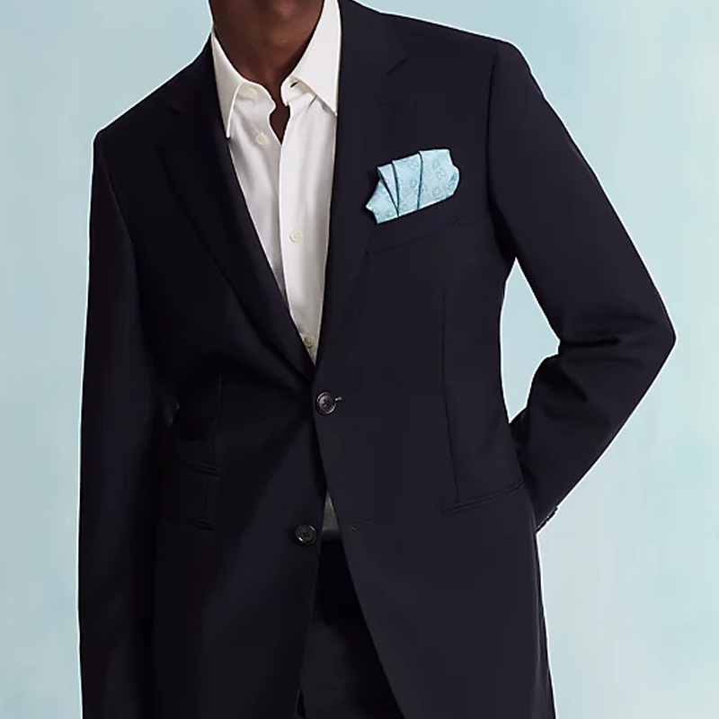 HERMES Silk Scarf All-Over Print Unisex Couple Design Light Blue H806378T 03 圖 4