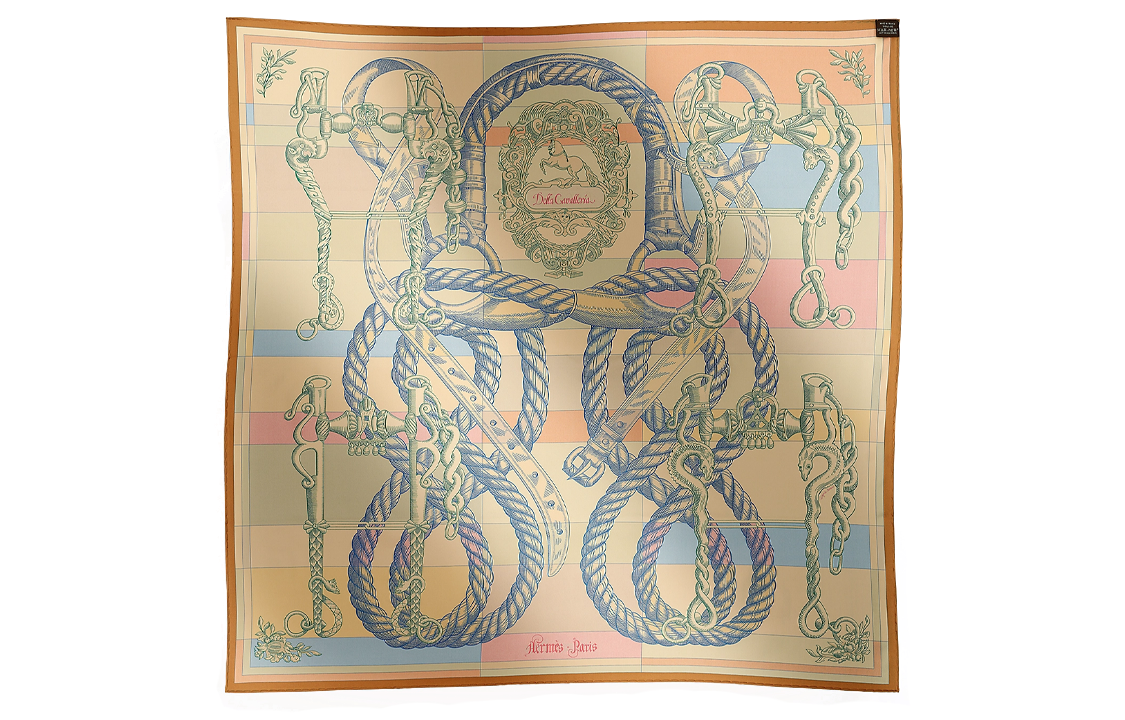 HERMES Silk Scarf Double-Sided Print Unisex Couple Style Multicolor H903578S 10 圖 4