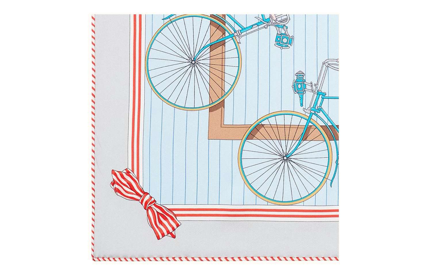 HERMES Silk Scarf Sky Blue Handcrafted Unisex Couple Design Luxury Accessory H983866S-04 圖 3