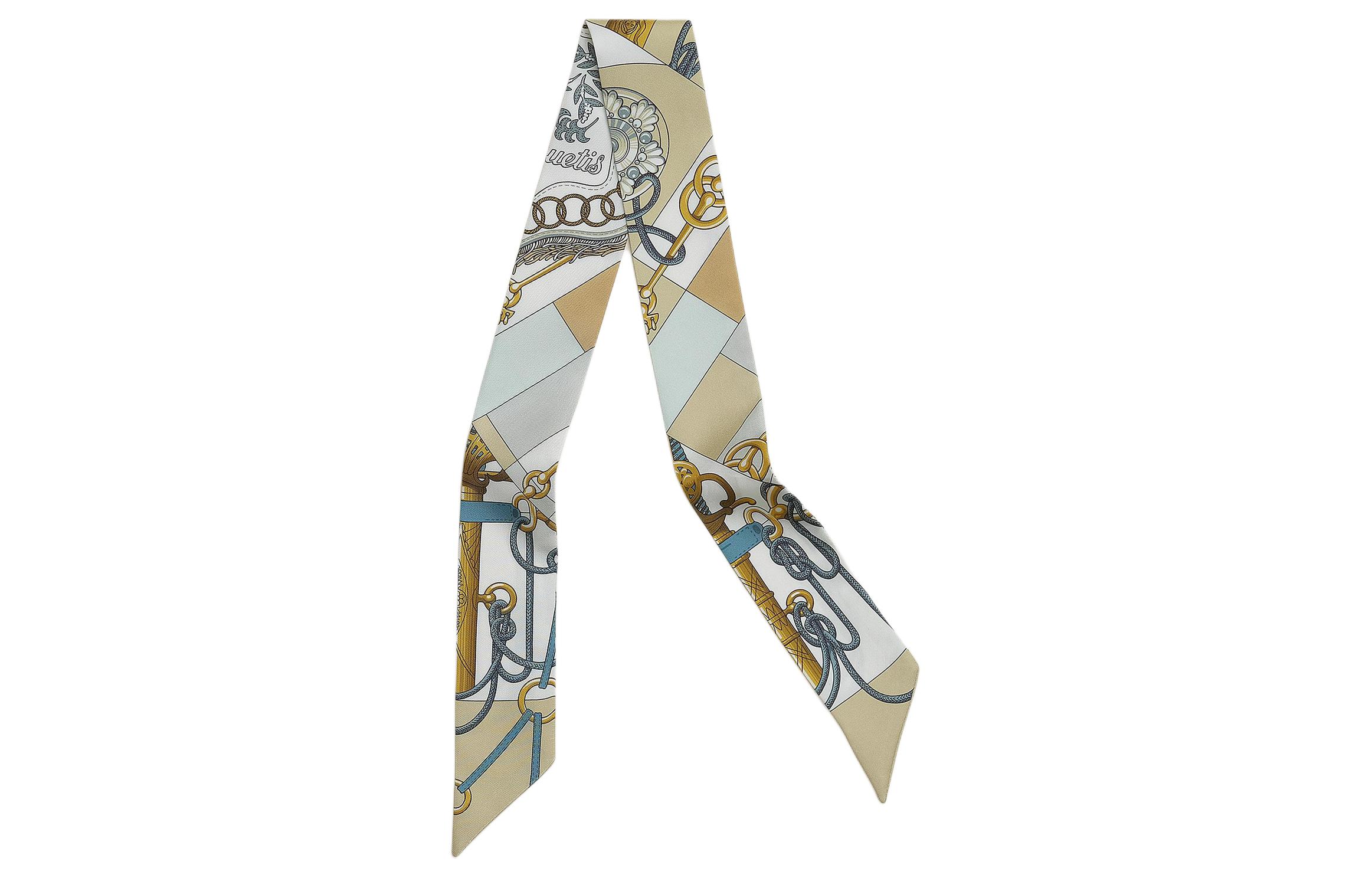 HERMES Silk Scarf with Pattern Jacquard Design Unisex Couple Style Multicolor H061574T 11 圖 2