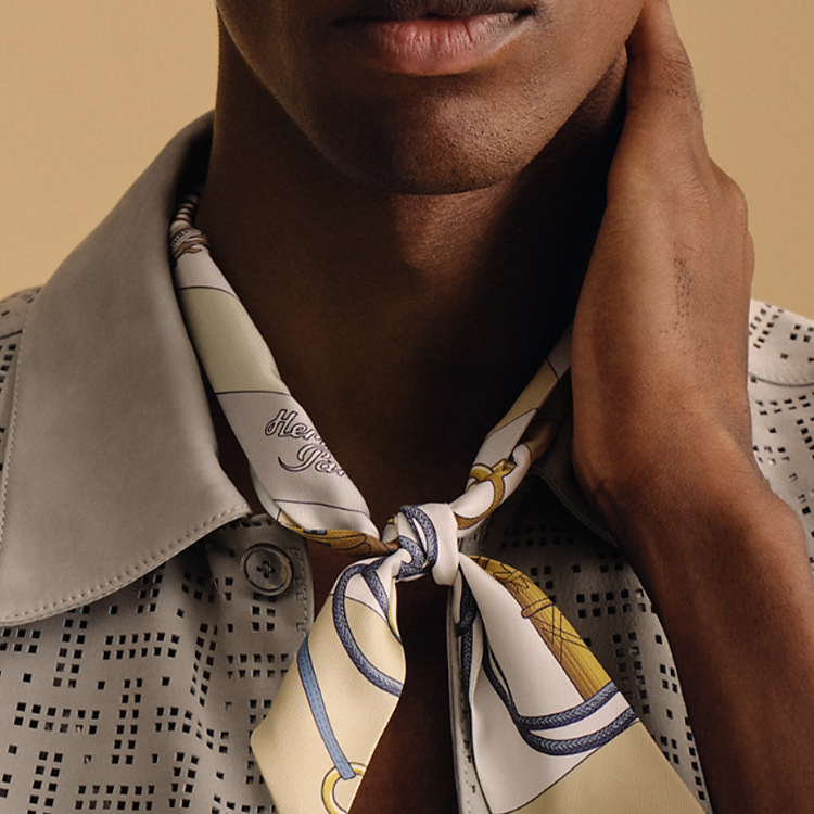 HERMES Silk Scarf with Pattern Jacquard Design Unisex Couple Style Multicolor H061574T 11 圖 3