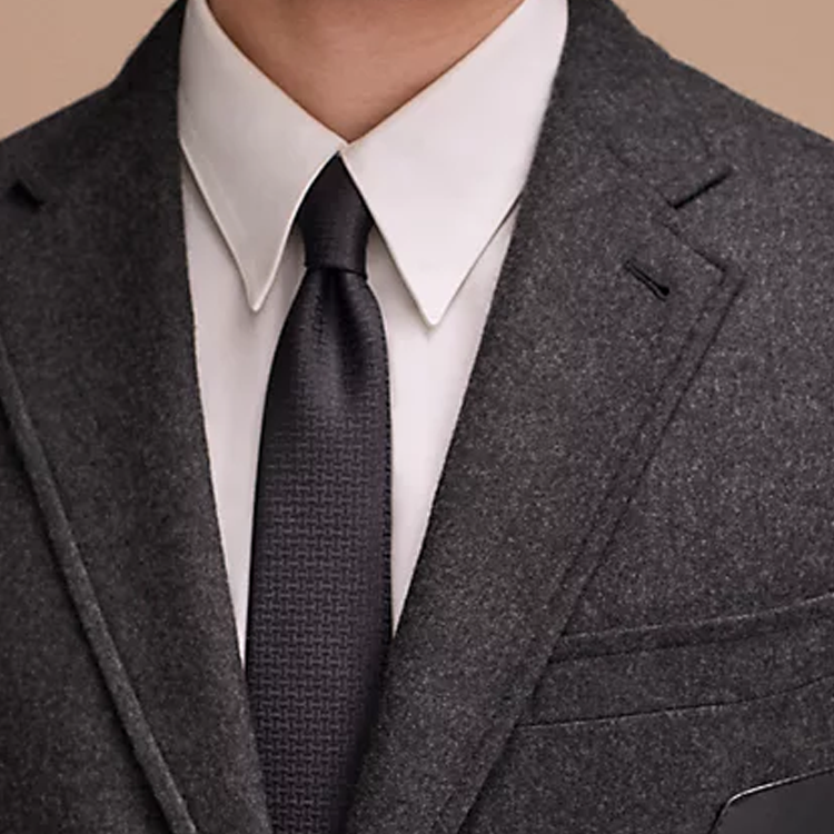 HERMES Silk Tie Black - Unisex Couples Design with Intricate Detailing H036253T 01 圖 4