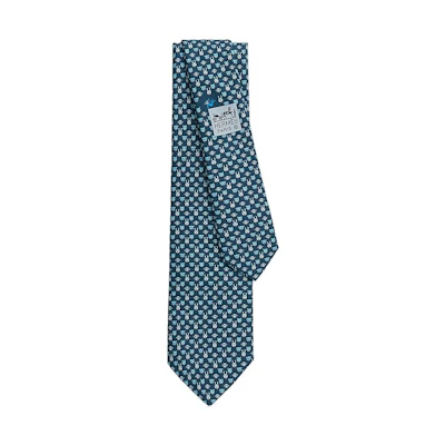 HERMES Silk Tie for Men - Blue Fashion Accessory 006294T 05