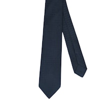 HERMES Silk Tie for Men Blue with Subtle H Pattern Design. H036321T 11 HERMES Silk Tie for Men Blue with Subtle H Pattern Design. H036321T 11