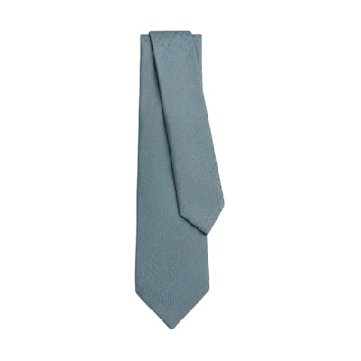 HERMES Silk Tie for Men Gray with Signature H Jacquard Design H036233TvJ2