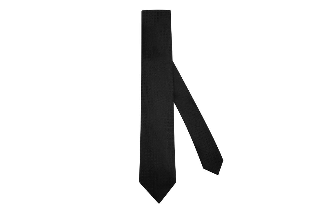 HERMES Silk Tie for Men with H Jacquard Design H030189T-16