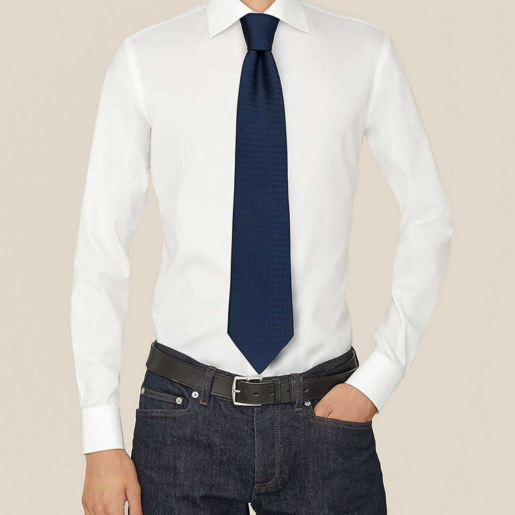 HERMES Silk Tie Men’s H Logo Print H030189T-84 圖 4