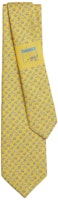 HERMES Silk Tie Yellow with Letter H Sports Print for Men H006364Tv09 HERMES Silk Tie Yellow with Letter H Sports Print for Men H006364Tv09
