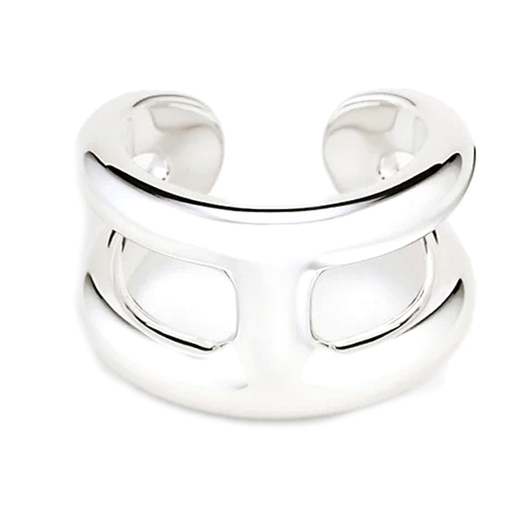 HERMES Silver 925  Ring Single Tone Design Silver 113719327