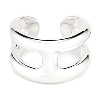 HERMES Silver 925 Ring Single Tone Design Silver 113719327
