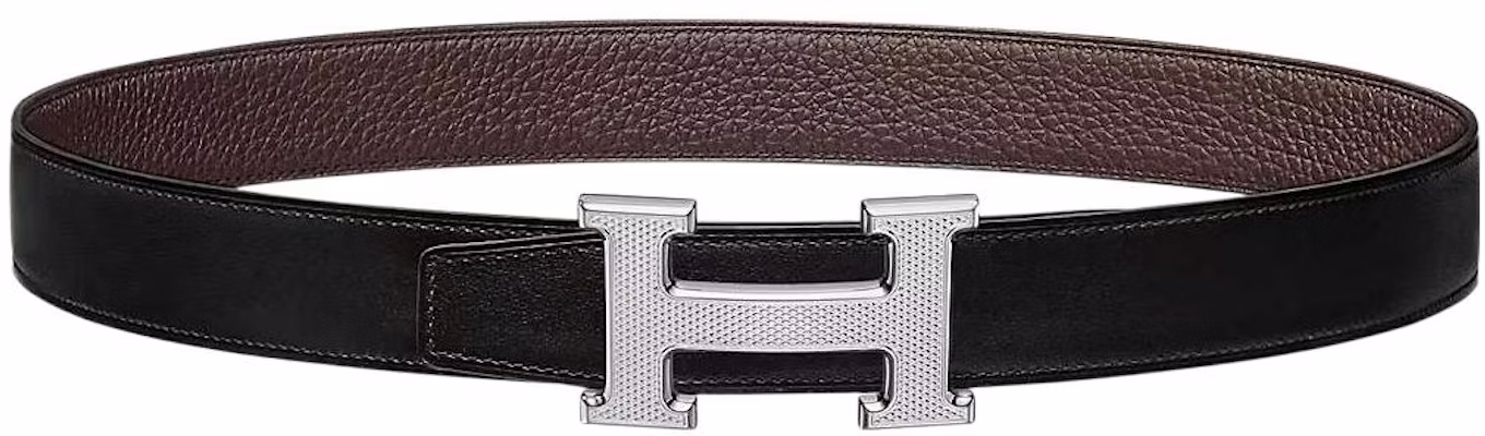 エルメス シルバー Hバックル リバーシブル レザーベルト ブラック/チョコ 3.2cm H064540CK05-H073967CAAB Buy エルメス シルバー Hバックル リバーシブル レザーベルト ブラック/チョコ 3.2cm H064540CK05-H073967CAAB
