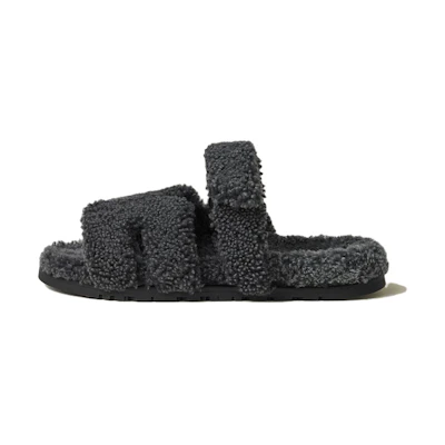 HERMES Slip-On 'Black Sheepskin'