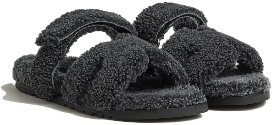 HERMES Slip-On 'Black Sheepskin' H222931ZH2G Lookbook HERMES Slip-On 'Black Sheepskin' H222931ZH2G