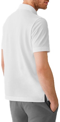 HERMES Solid Color Button-Collar Polo Shirt White H072325HA90 Sizing HERMES Solid Color Button-Collar Polo Shirt White H072325HA90