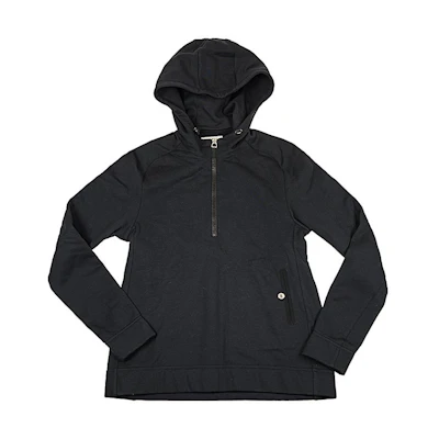Hermes Solid Color Zip-Up Hooded Jacket Black CTNSSFITBLK