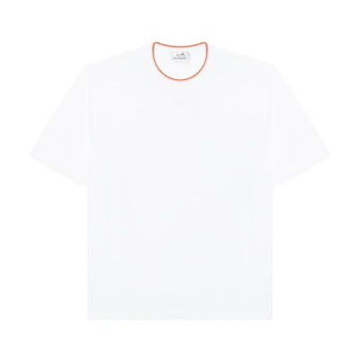 HERMES Solid Pocket Crewneck T-Shirt SS22 White H257850HA90