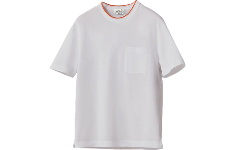 Order Camiseta Blanca HERMES Solid Pocket Crewneck SS22 H257850HA90