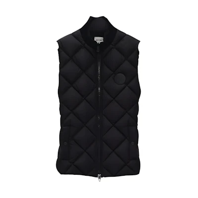 HERMES Solid Quilted Down Vest Unisex Black. H1H0252D202