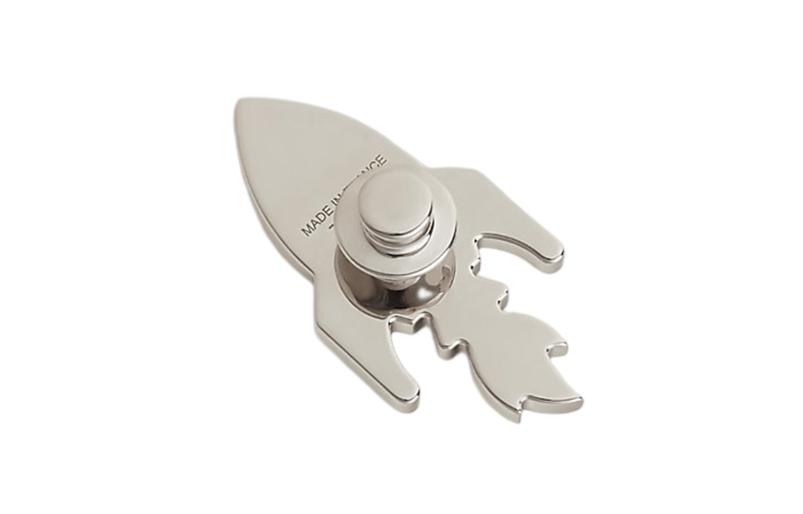 HERMES Space Logo Metal Brooch Unisex Couple Style Multicolor. H077352FPAC 圖 3