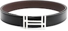 Buy 愛馬仕 Square H 銀扣 Togo 皮革雙面腰帶 3.2cm 男士 H066050CK05-H073967CAAB