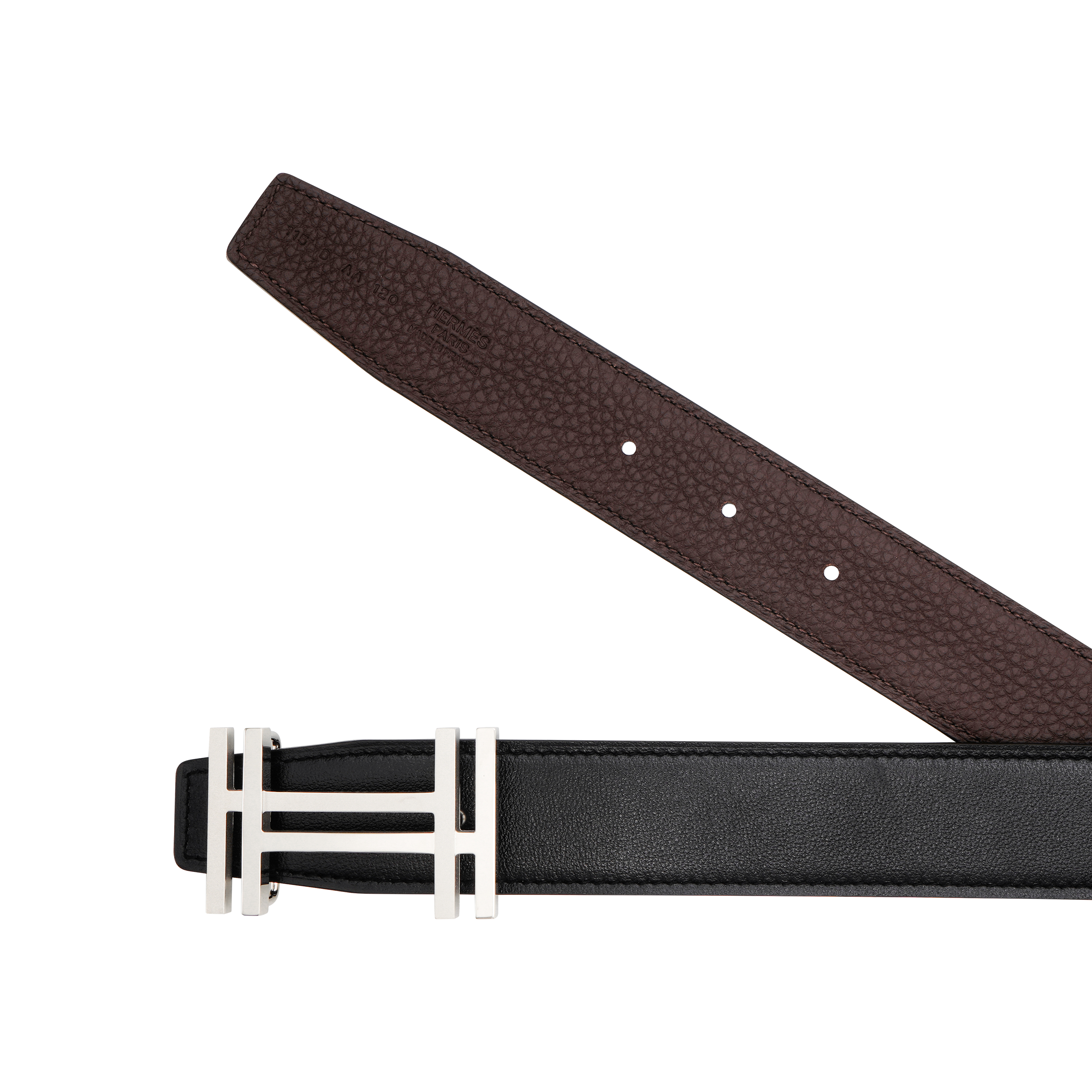 Purchase 愛馬仕 Square H 銀扣 Togo 皮革雙面腰帶 3.2cm 男士 H066050CK05-H073967CAAB