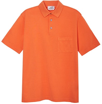 爱马仕 SS21 橙色短袖纽扣翻领衬衫 Polo 衫 H072325HA30 Buy 爱马仕 SS21 橙色短袖纽扣翻领衬衫 Polo 衫 H072325HA30