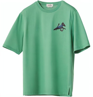 HERMES SS22 幾何拼接休閒圓領T恤 淺綠色 H257820HAO8 Buy HERMES SS22 幾何拼接休閒圓領T恤 淺綠色 H257820HAO8