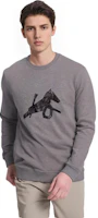 Purchase HERMES SS22 Grey Crewneck Sweatshirt with Leather Horse Motif H257720HA76