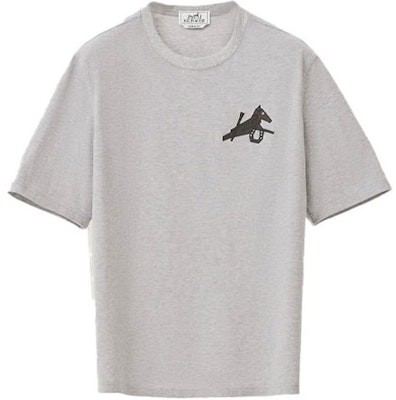 HERMES SS22 Mini Printed Crew Neck Short Sleeve T-Shirt Grey H257820HA76 Buy HERMES SS22 Mini Printed Crew Neck Short Sleeve T-Shirt Grey H257820HA76