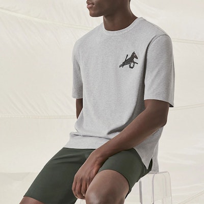 HERMES SS22 Mini Printed Crew Neck Short Sleeve T-Shirt Grey H257820HA76 Shop HERMES SS22 Mini Printed Crew Neck Short Sleeve T-Shirt Grey H257820HA76