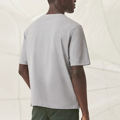 HERMES SS22 Mini Printed Crew Neck Short Sleeve T-Shirt Grey H257820HA76 Purchase HERMES SS22 Mini Printed Crew Neck Short Sleeve T-Shirt Grey H257820HA76