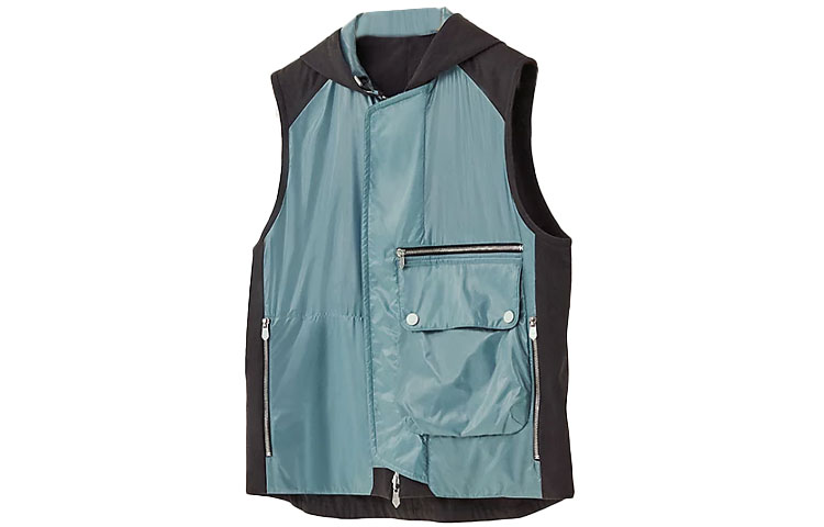 HERMES SS22  Reversible Zip-Up Hooded Vest Blue H252300HDUD 圖 2